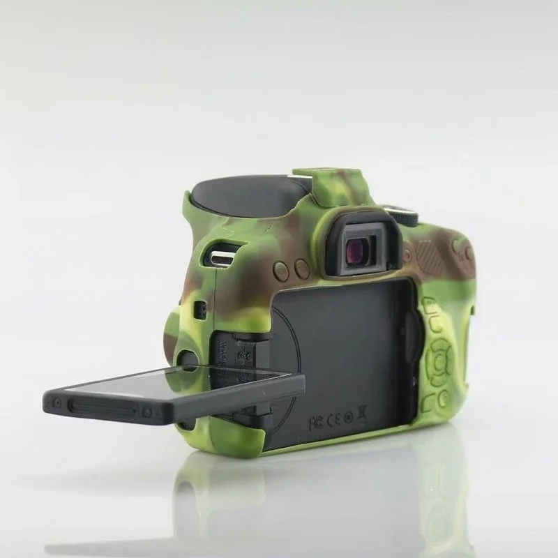 Camera cover ，For Canon EOS 750D camera silicone sleeve 750D SLR soft  photography sleeve  bag Body Case + free tempered film