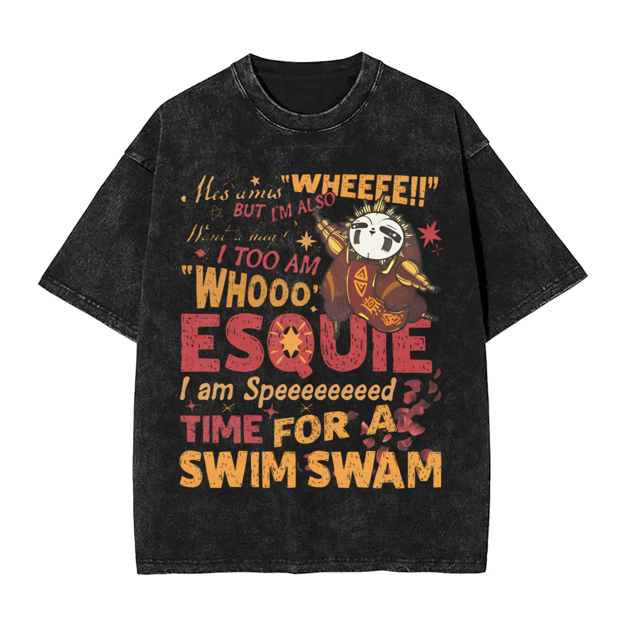 Men Women T Shirt Clair Obscur Expedition 33 Washed T Shirts Harajuku Wheee Whooo Beach Tees Vintage Print Casual Tops Plus Size