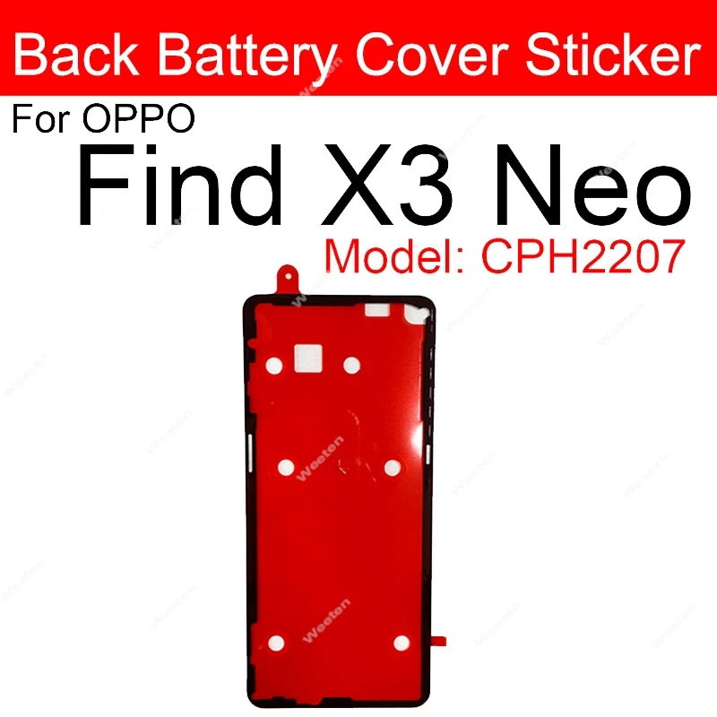 For OPPO Find X X2 X3 X5 X6 Pro Lite Neo Rear Battery Door Housing Cover Adhesive Back Battery Housing Cover Sticker Replacement