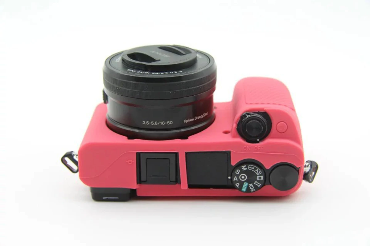 لينة السيليكون كم درع حالة غطاء الجسم حامي الإطار الجلد لسوني ألفا ILCE-6300 A6400 A6300 A6100 حقيبة فيديو واقية