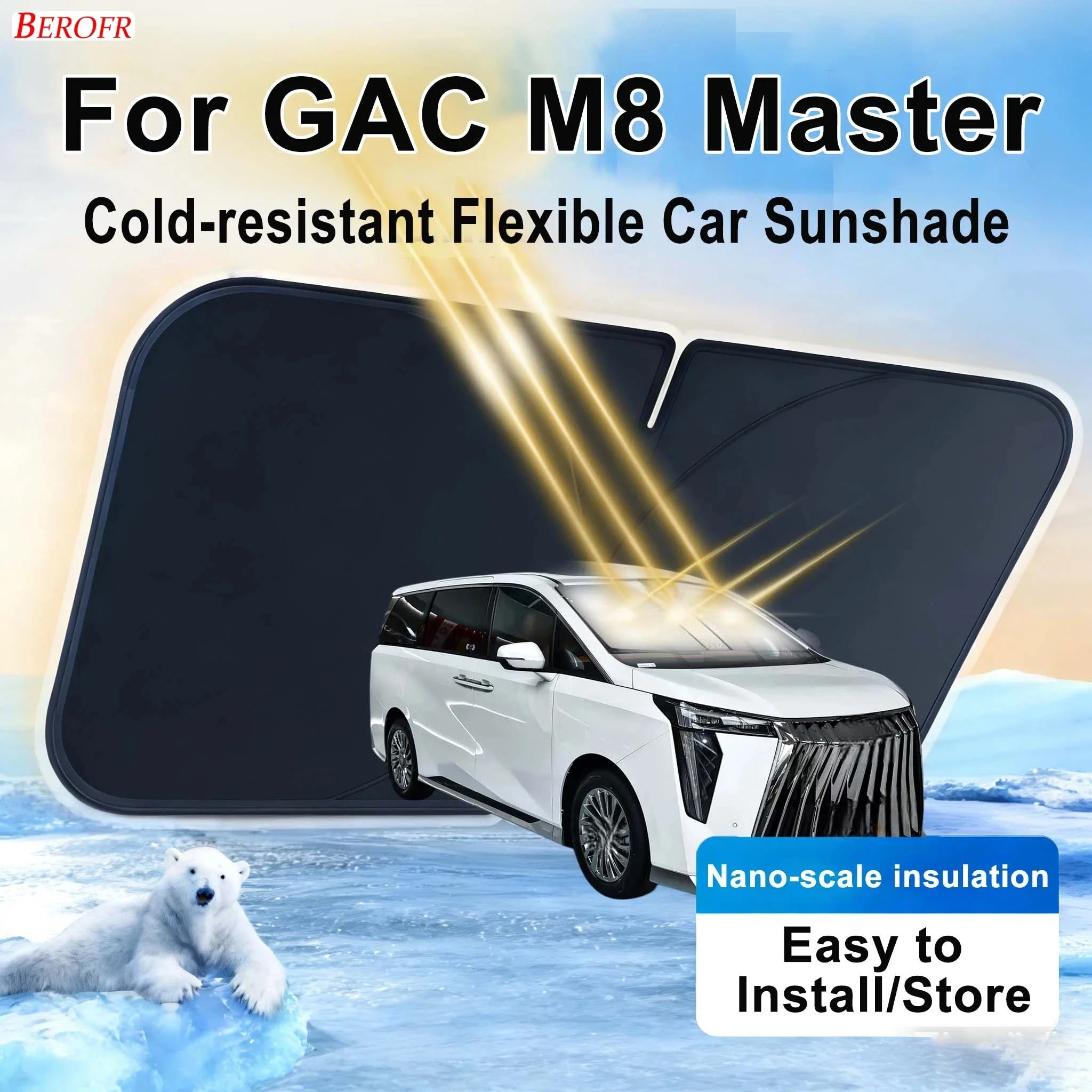For GAC M8 Master 2022-2026 Car Windshield Sunshade Cover Front Window Sun Shade Heat Insulation Summer Auto Accessories