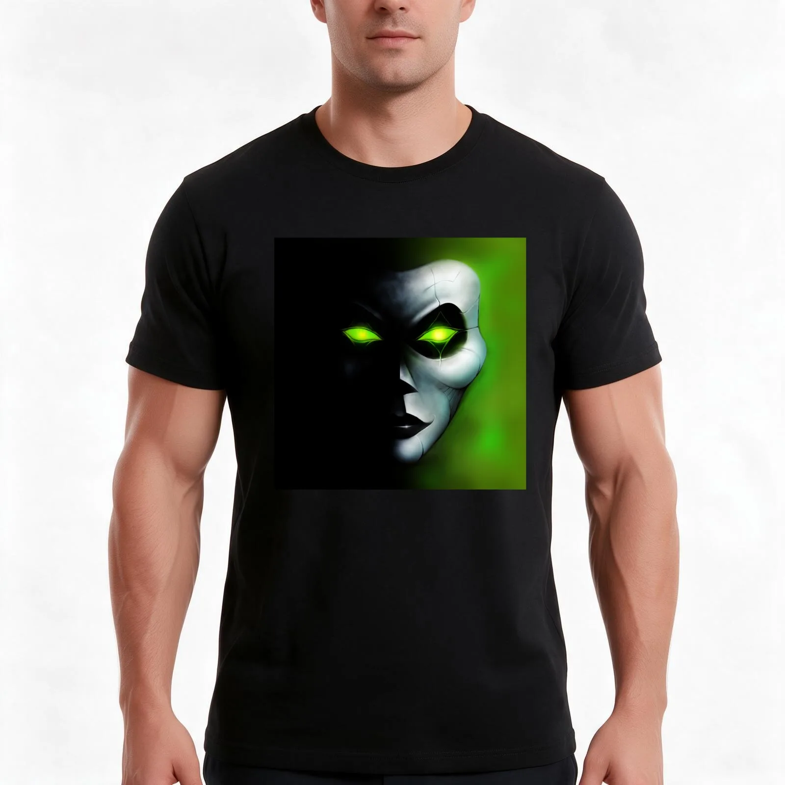 The Wight Jester T-Shirt, Summer Casual Cotton Tee, Oversized Streetwear Tops, Vintage Graphic Print, Loose Fit Short Sleeve