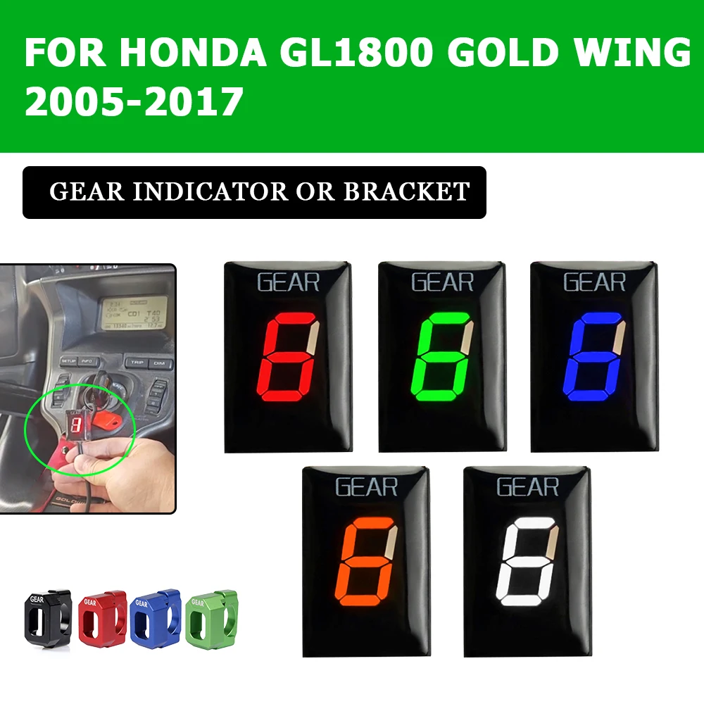 For Honda GL1800 GoldWing GL 1800 Gold Wing GoldWing1800 2016 2017 Accessories Gear Indicator 1-6 LED Speed Gear Display Meter