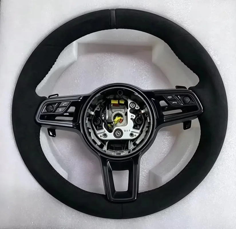 Racing Style LED Steering Wheel for 718 S 982 Real Carbon Fiber Paddle Shift Car Interior Upgrade Accessories