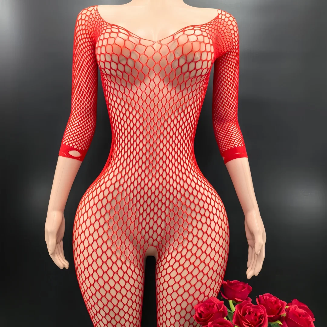 Sexy Lingerie Women For Sex Clothes Role Play Adult Games Fishnet Bodysuit Exotic Costumes Transparent Sheath Shop Full Sleeves image 2