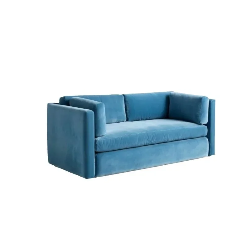 

Designer minimalist fashion cafe straight row soft decoration model room three-person living room sofa