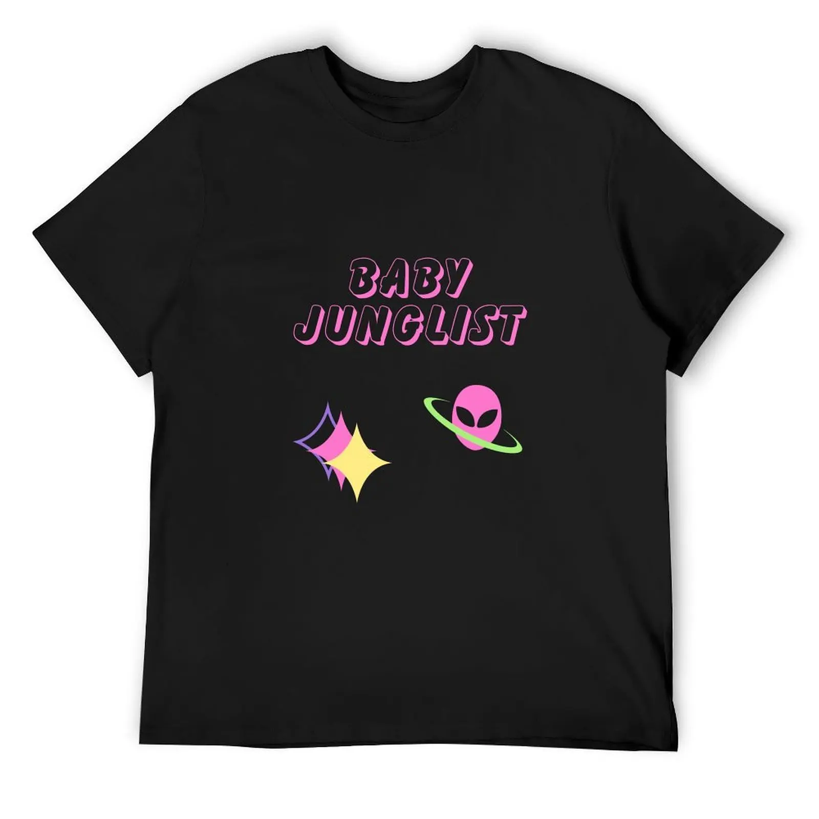 

Baby Junglist Colourful Stars & Alien T-Shirt T-shirts oversize oversizeds blue lock plain black t shirts men