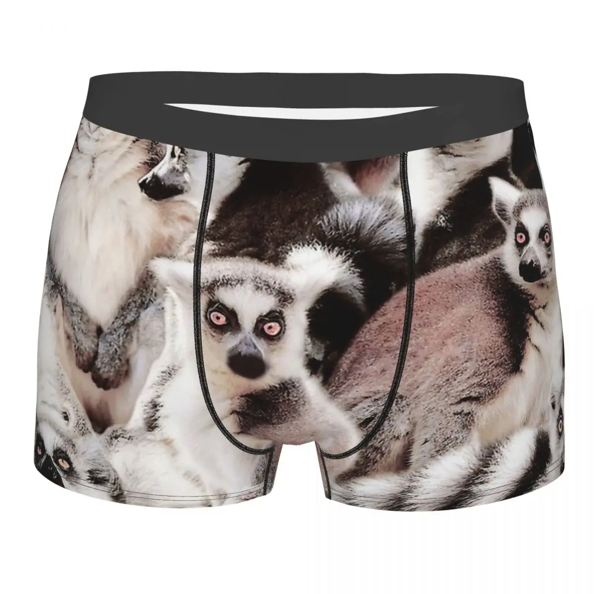 Animal Meme Lemurs Underpants Homme Panties Male Underwear Sexy Shorts Boxer Briefs