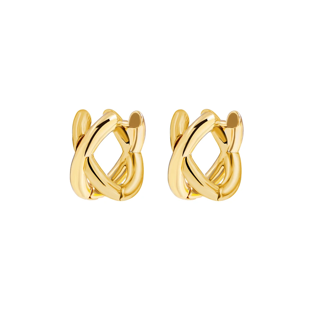 Criss-cross Gold Silber Farben Tiny HuggieHoop Ohrringe für Frauen Mini Kleine Ohr Schnalle Knorpel Piercing Ohrringe Punk Schmuck