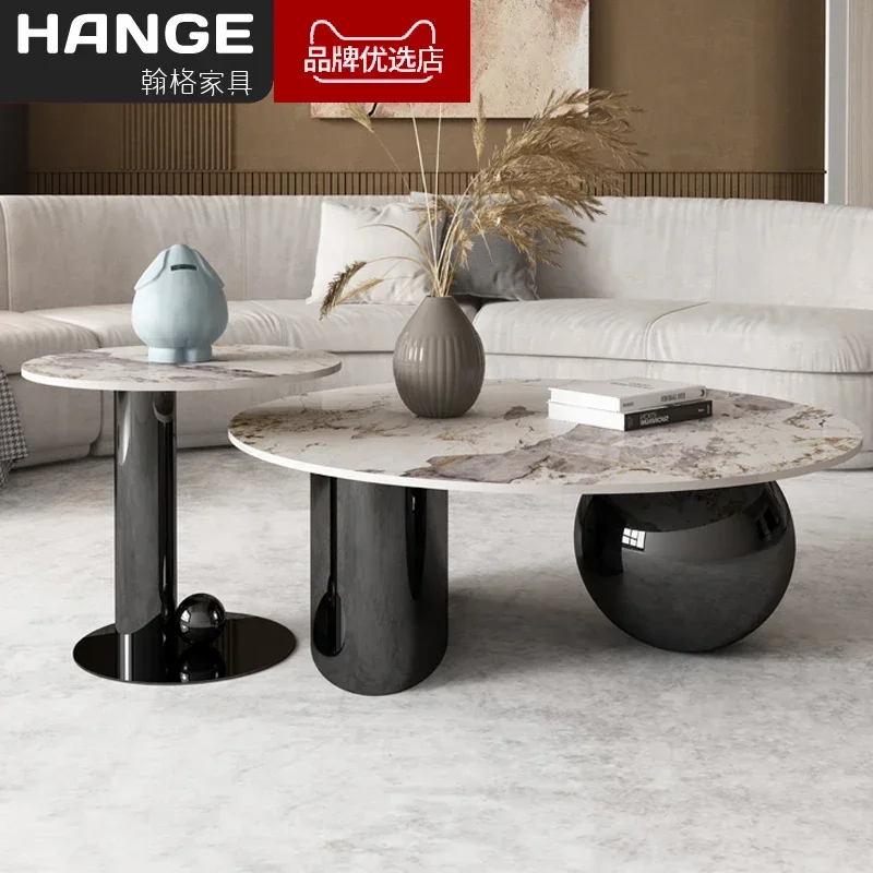 

Современный минималистичный дизайнерский журнальный столик из нержавеющей титановой стали для гостиной отеля