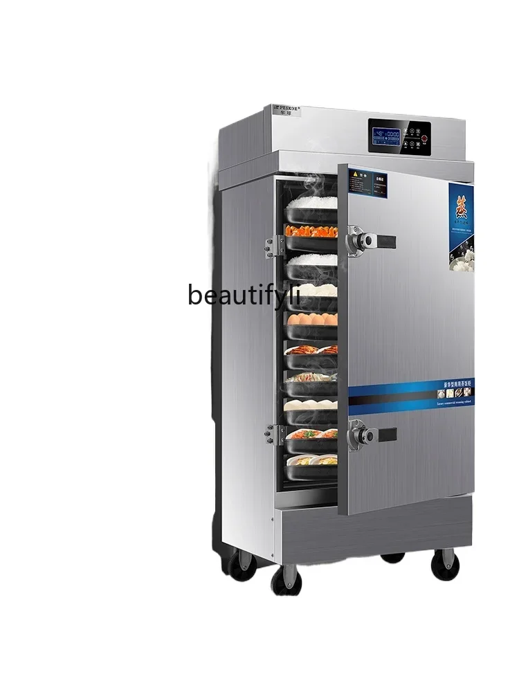 

Rice Steamer Commercial Kitchen and Canteen Electric Steam Box Gas Steamed Rice Food Steamer Cart Bun-Making Machine