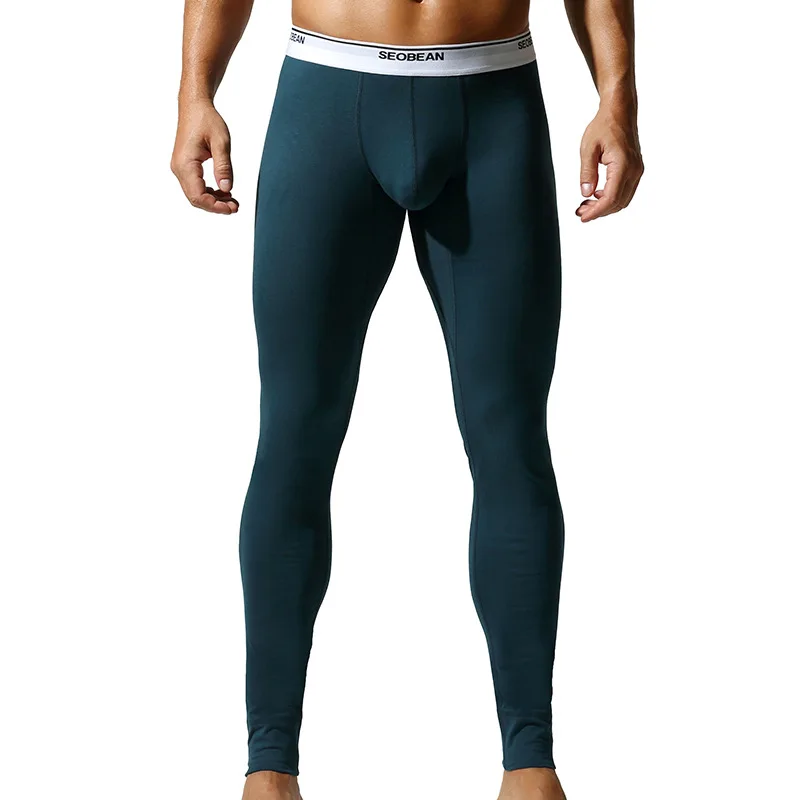 

SEOBEAN Хлопковые трусы-джонсы Мужское термобелье Низ Мужские пижамы Зимние мужские пижамные штаны Теплые