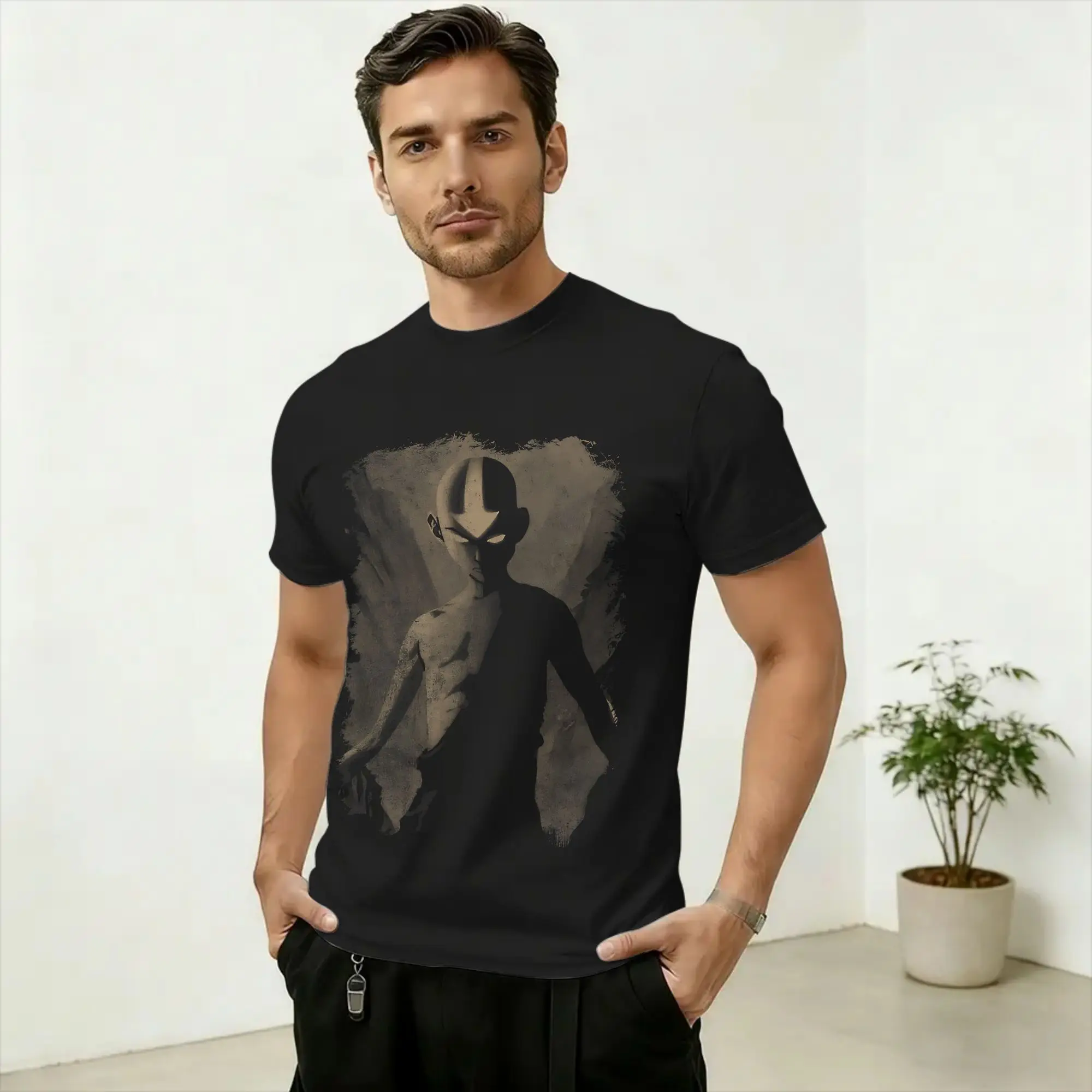 Cool Avatars Airbender Fanart T-Shirt for Men Round Collar 100% Cotton T Shirts  Short Sleeve Tees Plus Size Clothing