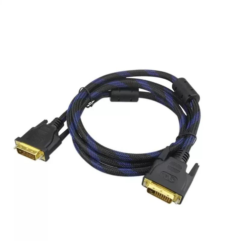 （2pcs）For DVI Male to Male Cable 24+1+5 Full Pin DVI-I Dual Channel Video Wire for PC Graphics Card Large Screen Monitor Display