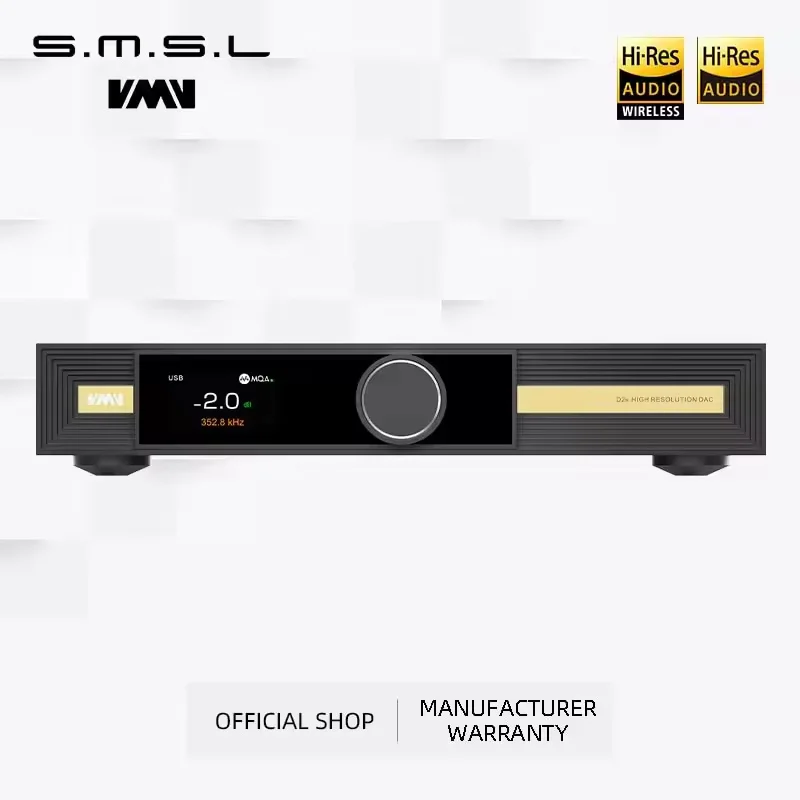 SMSL VMV D2R MQA Digital-to-Analog Converter Bluetooth 5.1 Hi-Res Audio Decoder PCM768 for Audio Enthusiasts And Music Lovers