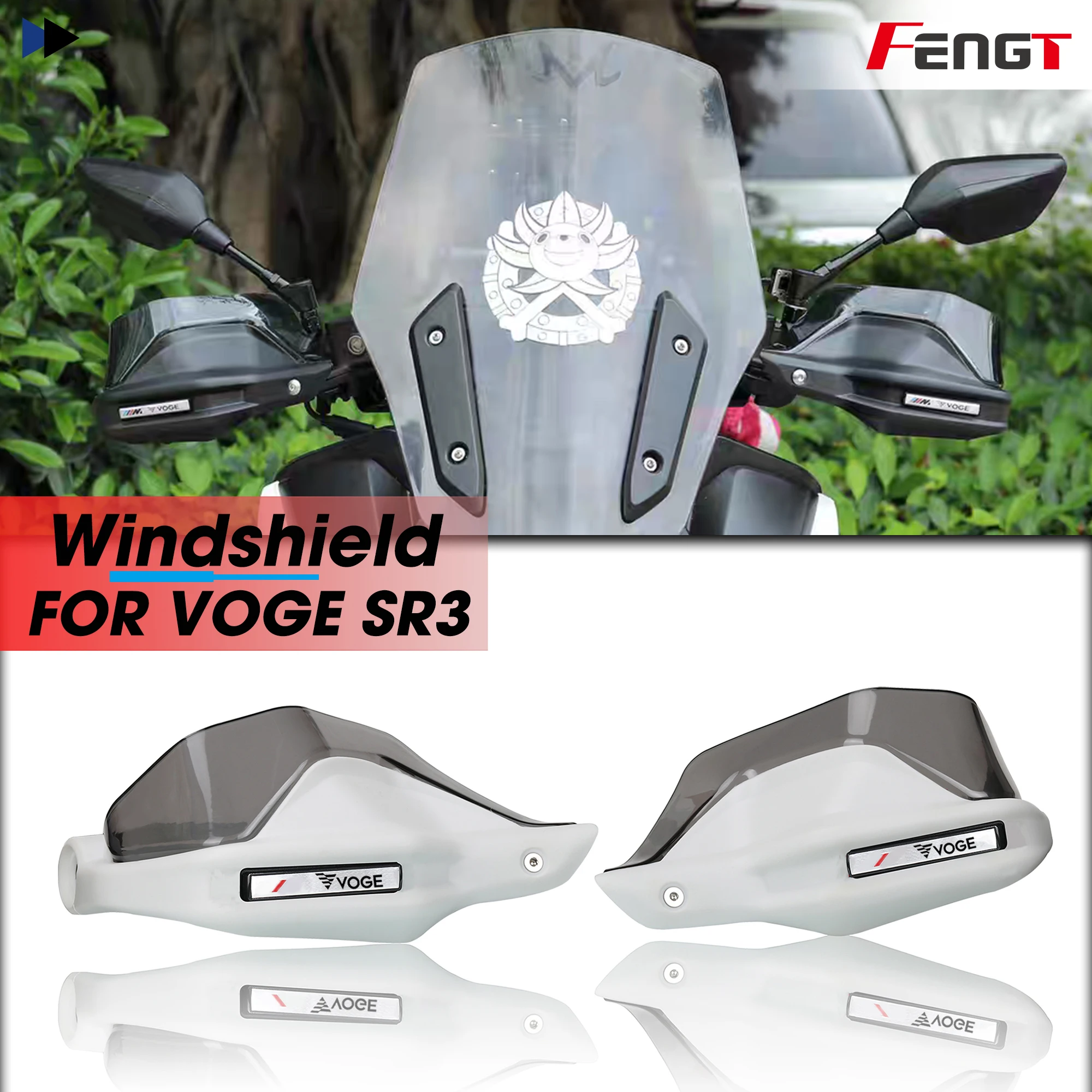 

For Loncin VOGE SR3 2023 2024 Motorcycle Handguard Handlebar Hand Guards Protectors NEW with logo Handle Lever Guard Wind Shield