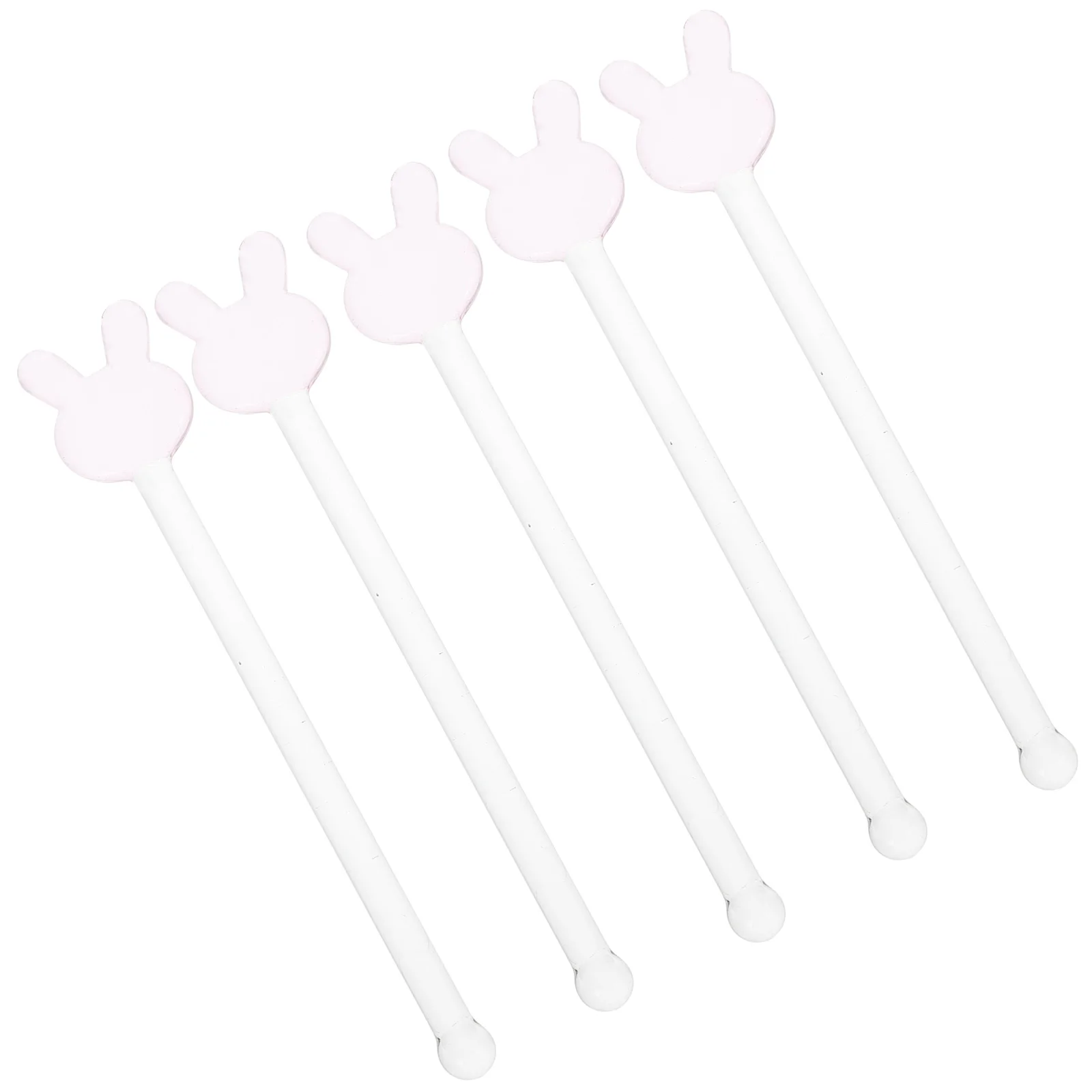 

5pcs Swizzle Stick Transparent Drink Stirrer Coffee Beverage Sticks for Cocktails Lollipop Glass Reusable Party Supplies
