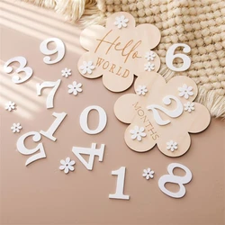 Newborn First Year Photo Card Souvenir Photography Card Baby Growth Record Flower Card Infant Shower Photo Backdrop