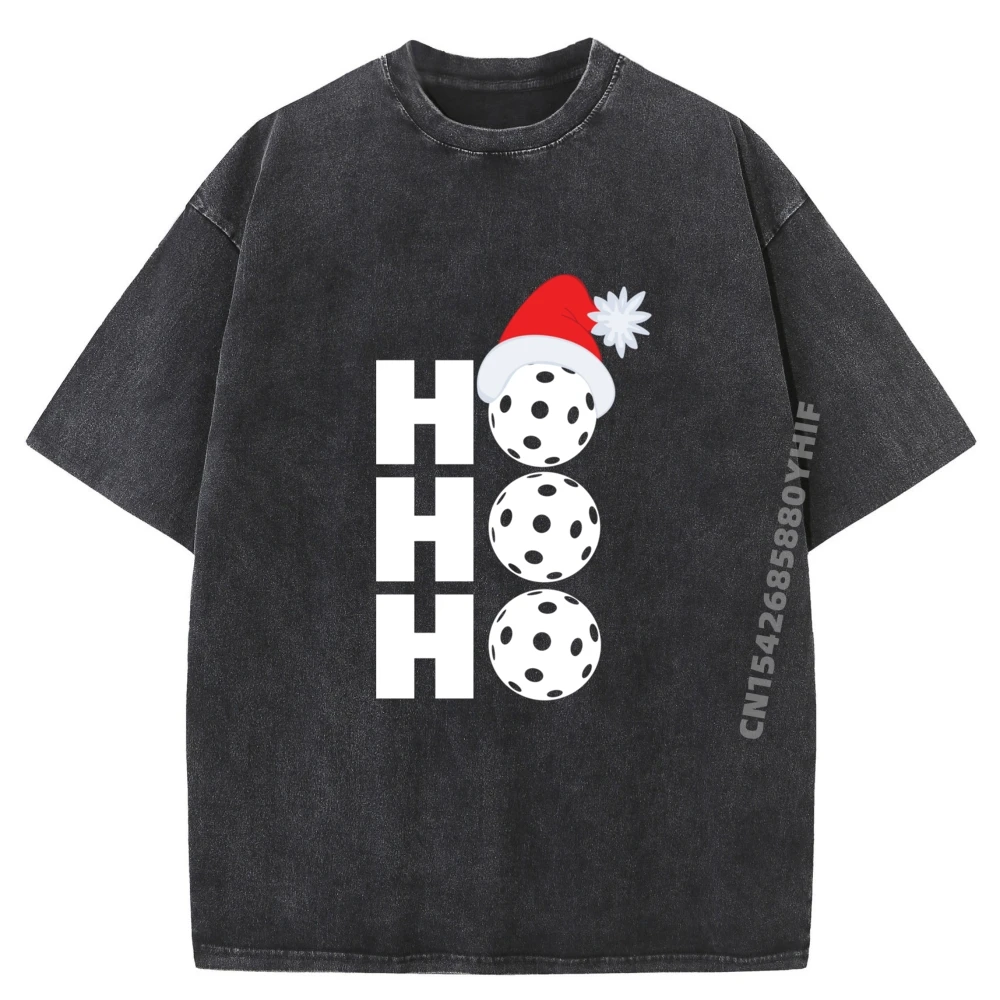 

Pickleball Ho Ho Ho Street Wear Футболка Классическая стираная рубашка Мужская дизайнерская одежда Мужские топы с принтом Свободные