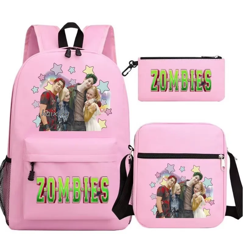 Movie Character Star Print 3Pcs Backpack Set Pattern Student School Bag Crossbody Shoulder Bag Pencil Case Teen Casual Daypack