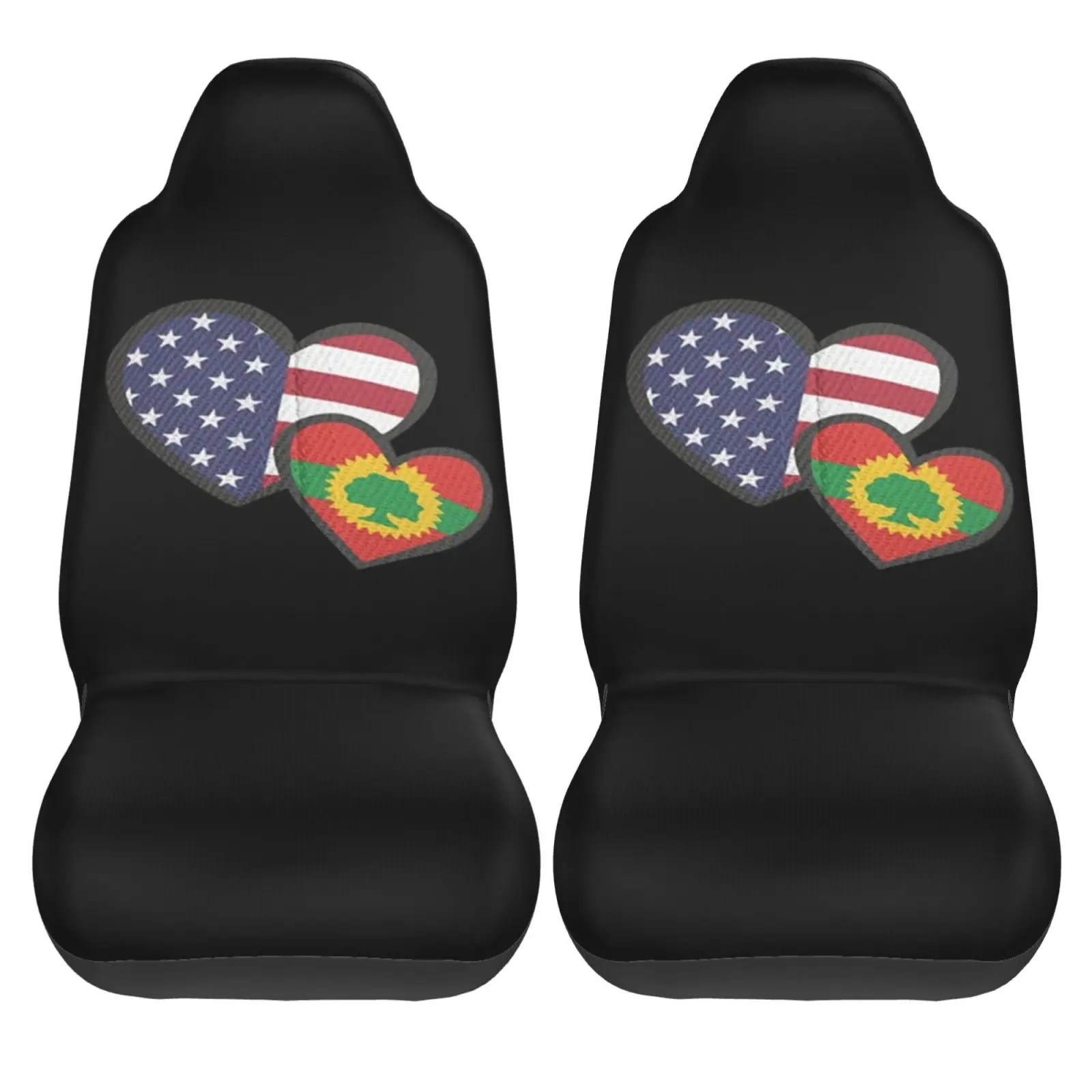 

American Flag Oromo Flag Car Seat Covers Set of 2 Front Bucket Seat Protector Accessories Universal Fit Most Cars Trucks