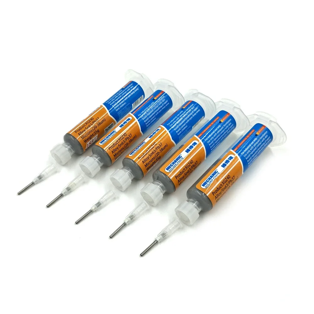 5pcs/lot MECHANIC XG-Z40 Solder Flux Solder Paste with Free Needle 10CC Soldering Glue For Soldering Welding Repair Rework Tools