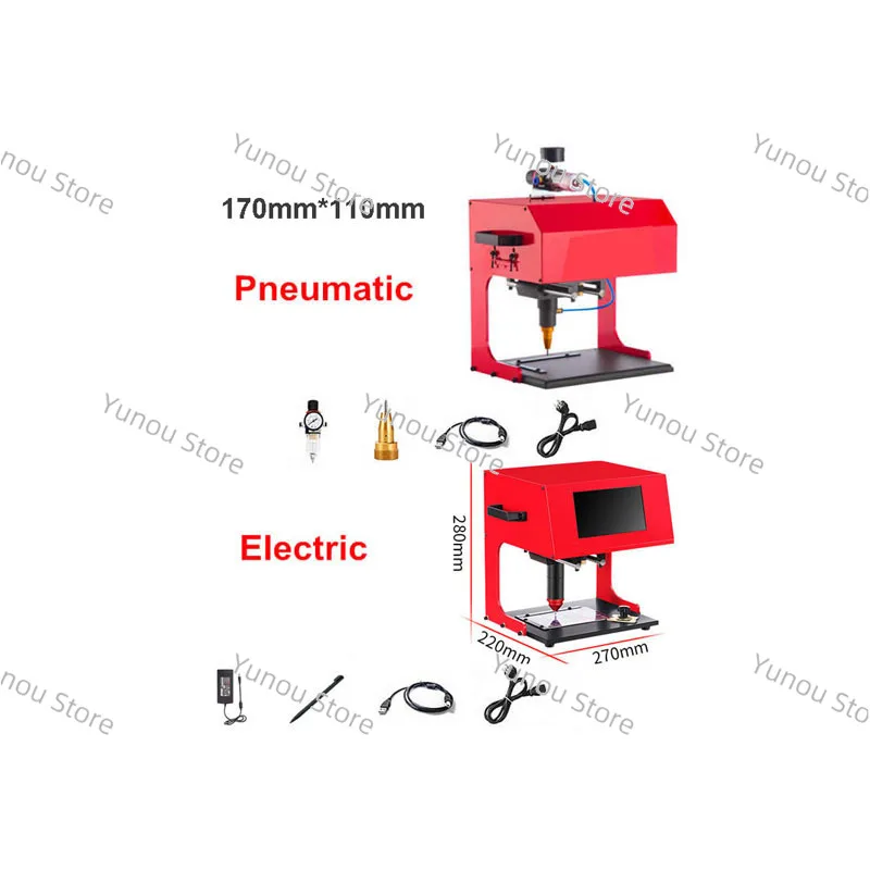 

LCD Display Portable Metal Pneumatic/Electric Dot Peen Marking Machine for VIN Code(170*110mm) Plotter Printer Coding Machine