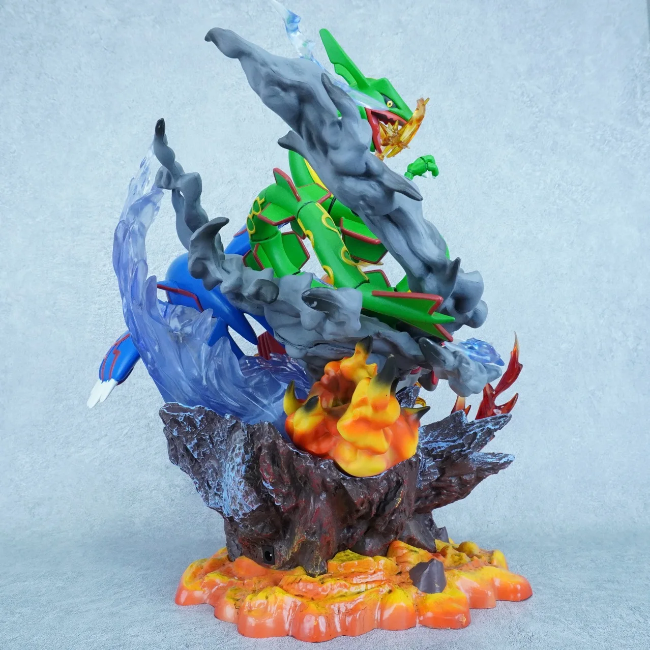 อะนิเมะ Pokemon รูป Hoenn Region 382 Kyogre 383 Groudon 384 Rayquaza Action Figure ตุ๊กตารวบรวมชุดโต๊ะของเล่นตกแต่งของขวัญ