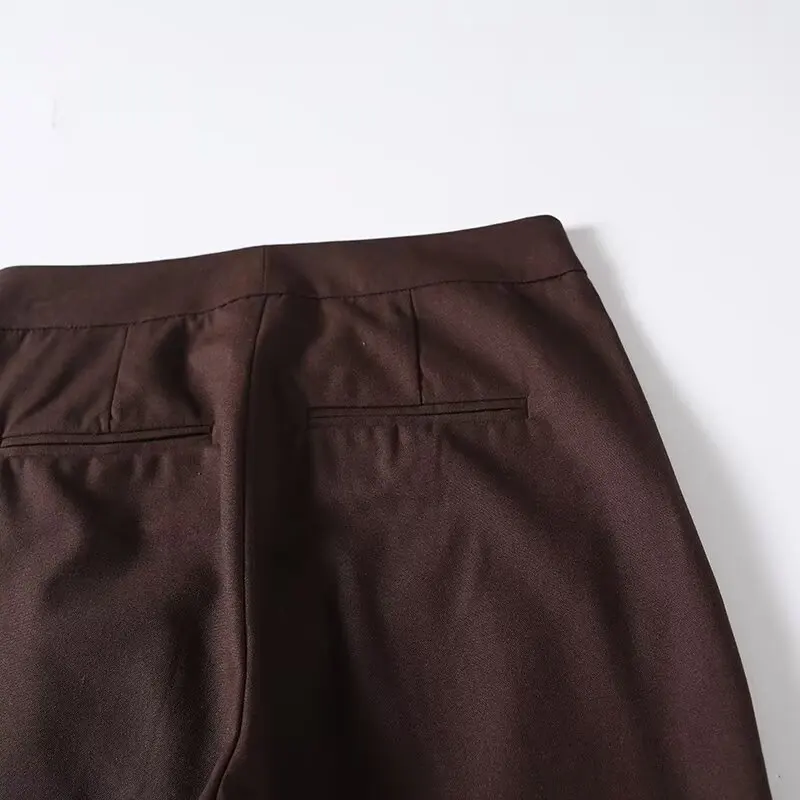 YENKYE 2026 New Minimalist Solid Straight Pants Women High Waist Office Business Casual Trousers
