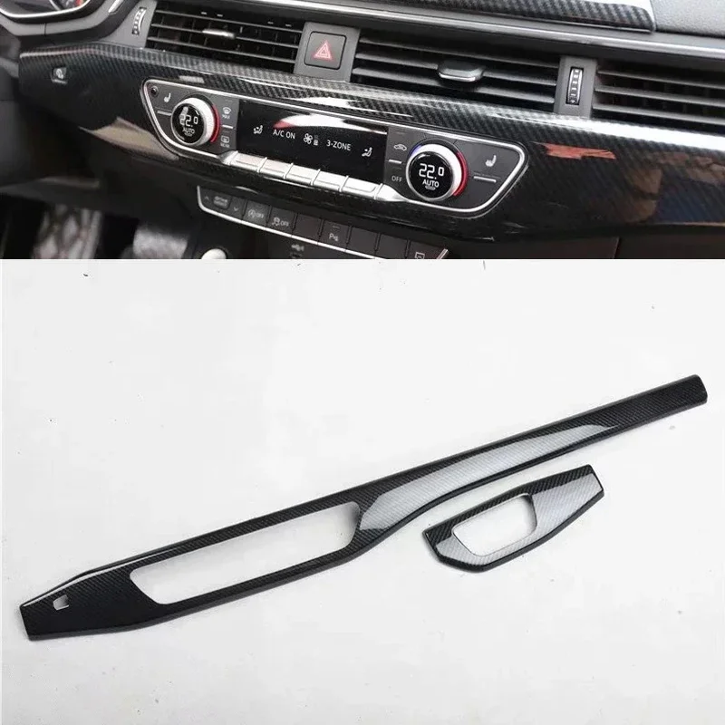 

For Audi A5 2017-2019 Left Hand Drive 2PCS Carbon Fiber ABS Car Dashboard Trim Console Panel Molding Cover Car Styling