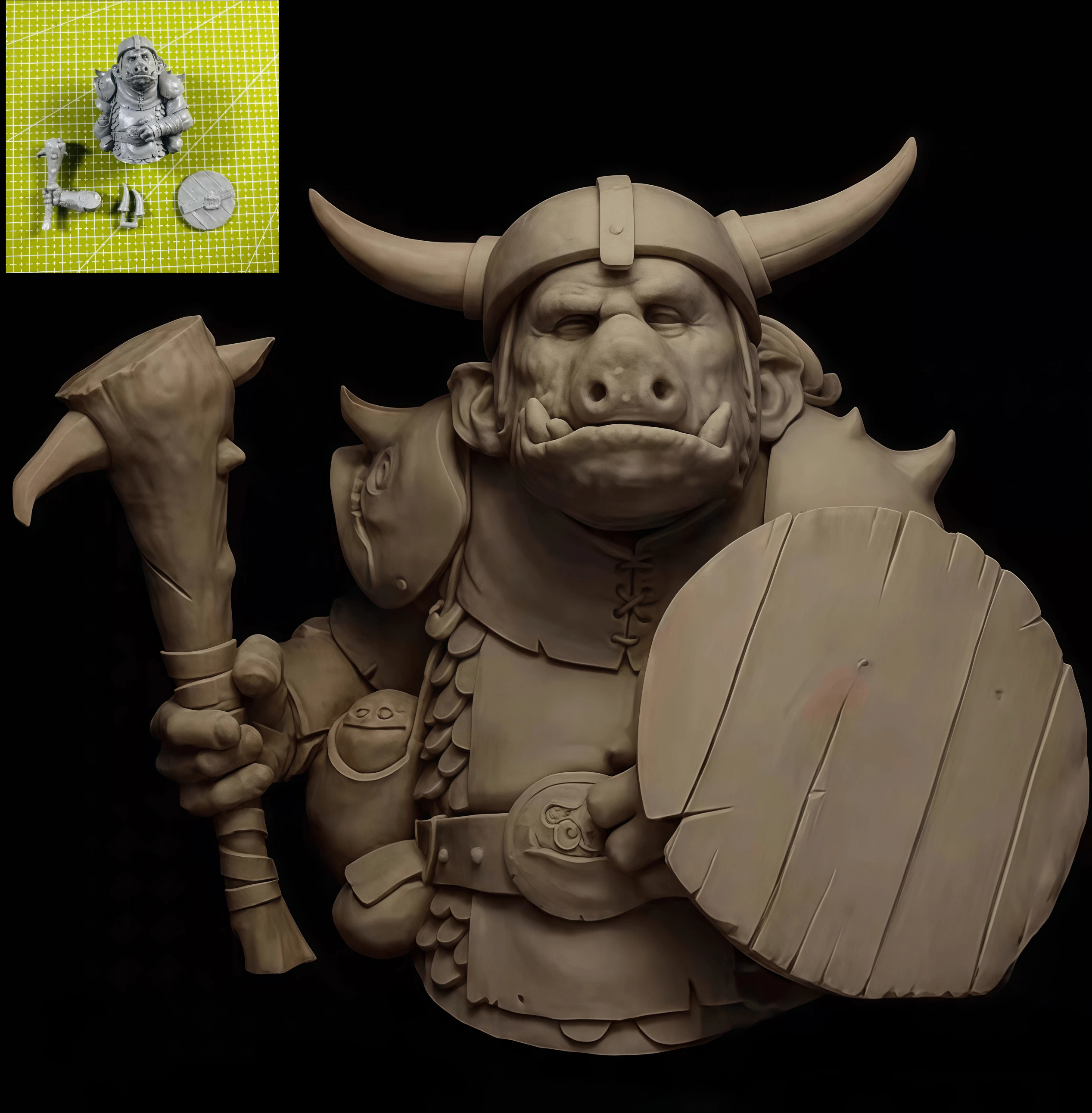 

Precision 1/12 Resin Model Kit GK, Wild Boar Warrior Resin Model, Unpainted