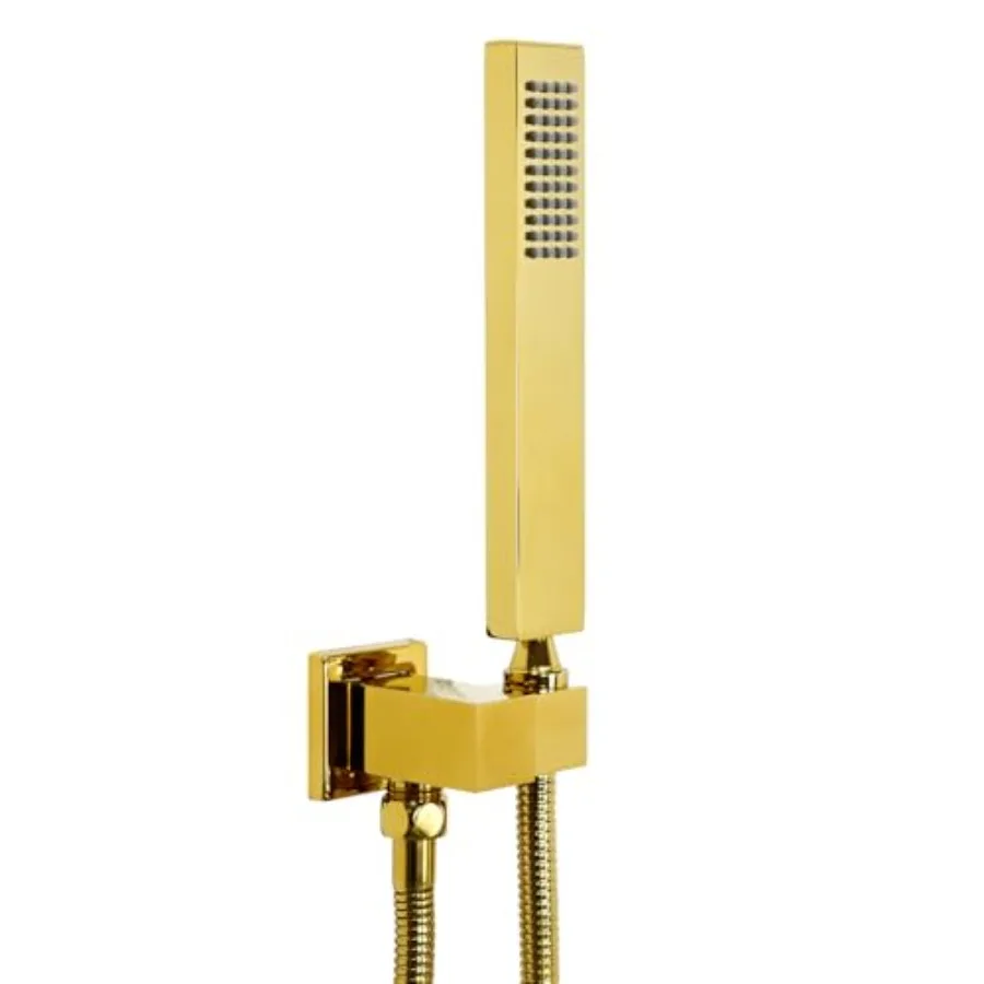 

Hand Held Shower Head Combo Set Square Shower Wand Solid Brass Shower Head With Adjustable Holder Wall Mount Handheld Showerhea