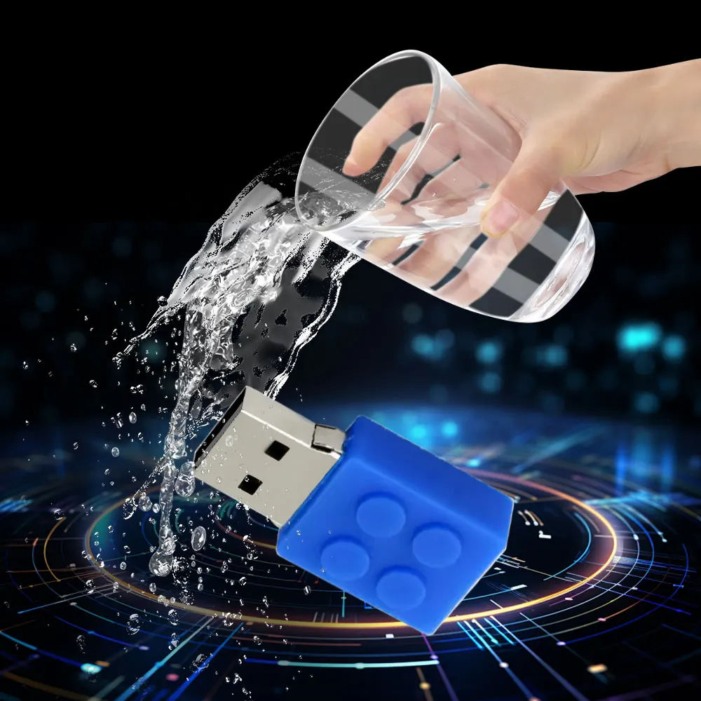 おもちゃレンガフラッシュドライブ USB フラッシュドライブ 64 ギガバイトシリカゲルビルディングブロックペンドライブギフト 32 ギガバイトペンドライブ実容量ビルディングブロック