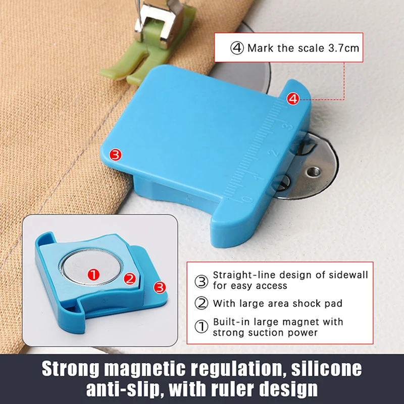 다기능 산업용 재봉틀 솔기 가이드, 자석 가이드 포함, 가정용 재봉틀 밑단 가이드, 체중계 포함, 1 개