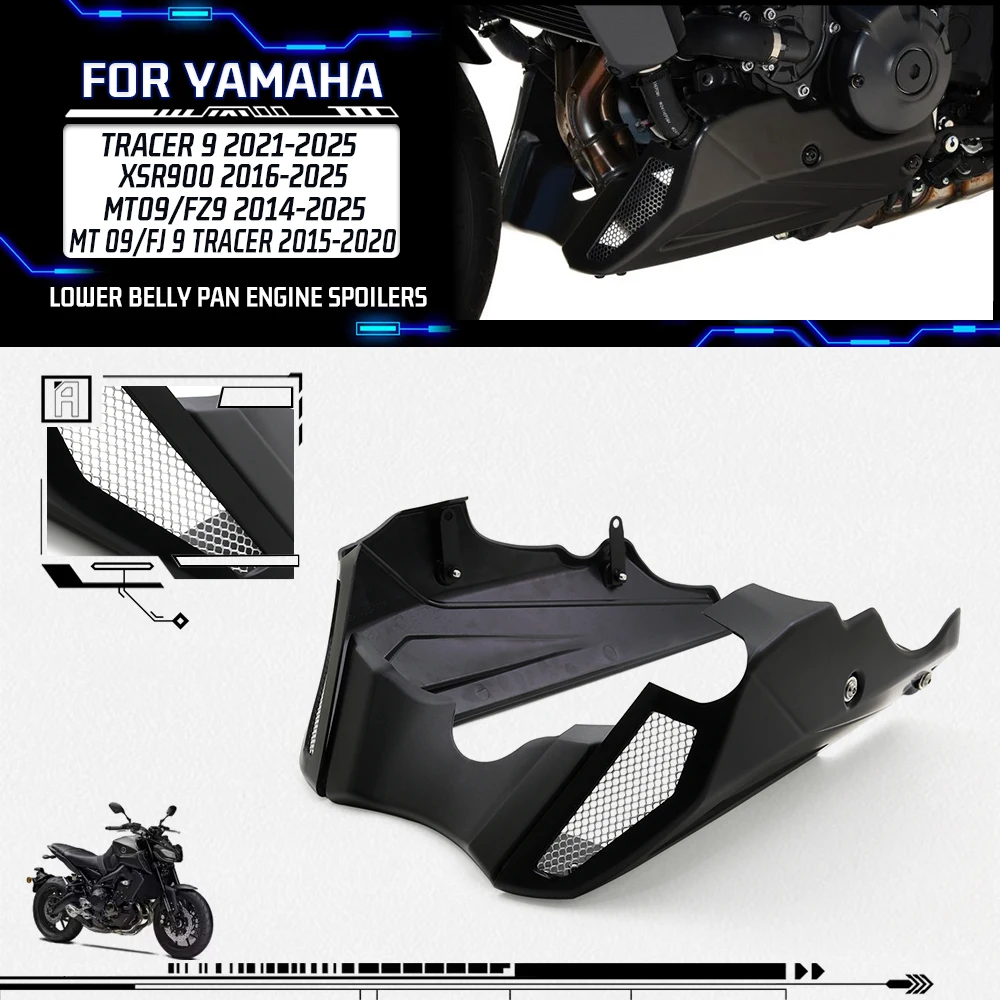 

Belly Pan Engine Spoiler Lower Fairing For YAMAHA MT-09 MT 09 SP Tracer 9 GT 2014-2025 XSR900 FZ9 FJ9 Frame Panel Protector