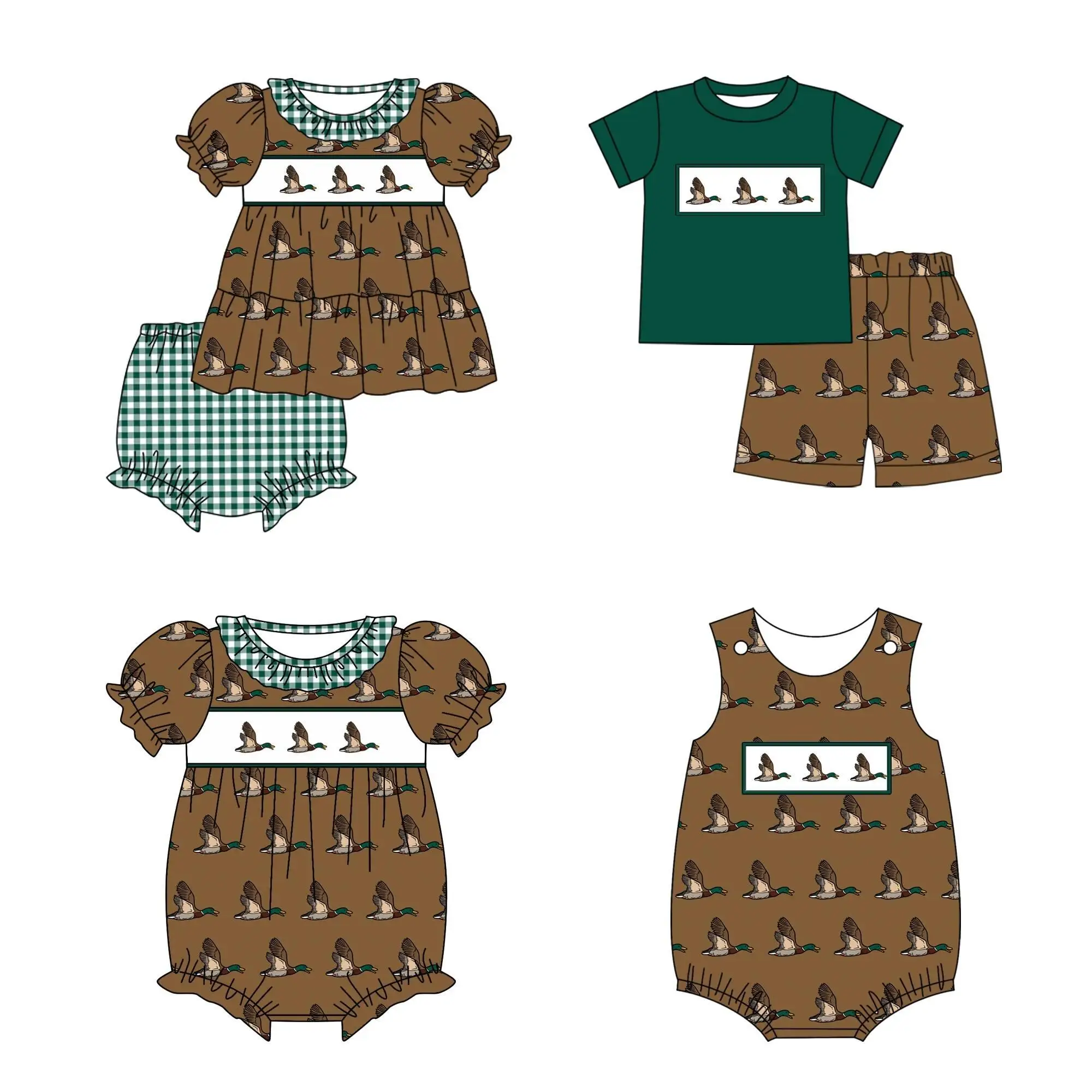 

boys outfit set girls clothes sets toddler girl outfits set boys boutique clothing hunting collection wild duck print kid romper