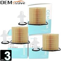 3X Oil Filter For Toyota Tacoma 2016 - 2021 3.5 L 2GR-FKS 3456CC V6 For Scion tC AT20 2011 - 2016 2.5L 2AR-FE 2494CC Engine