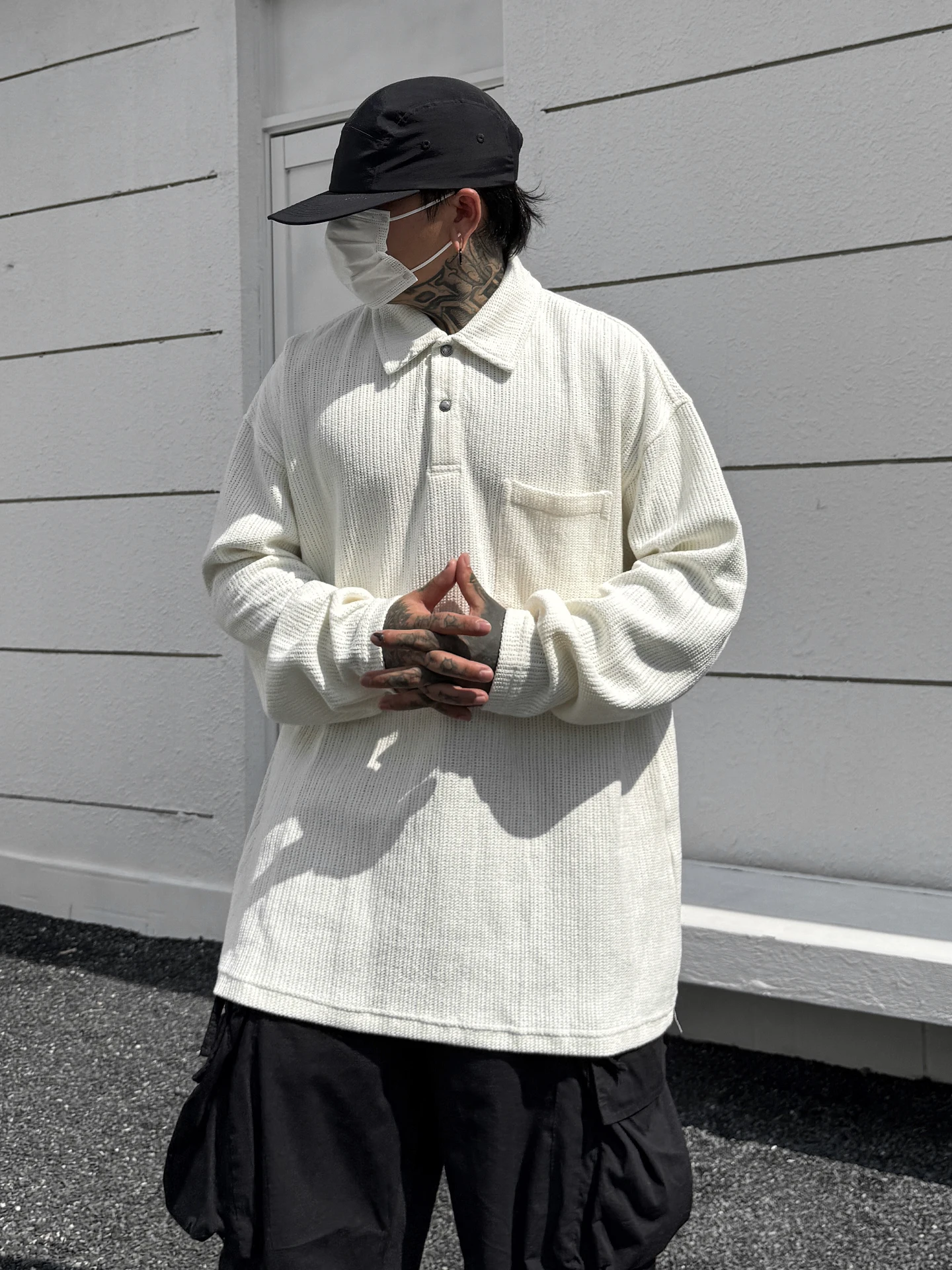 

Trendy Art American Retro Long Sve Collar Casual irt Men Loose Fit New 2025 Breathable Cotton Youth Faion Top