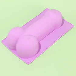Molde 3D creativo en forma de pene para pastel, silicona de grado alimenticio, Fondant, jabón, hongos, suministros de parodia para fiesta de cumpleaños, moldes para hornear, herramienta para pasteles