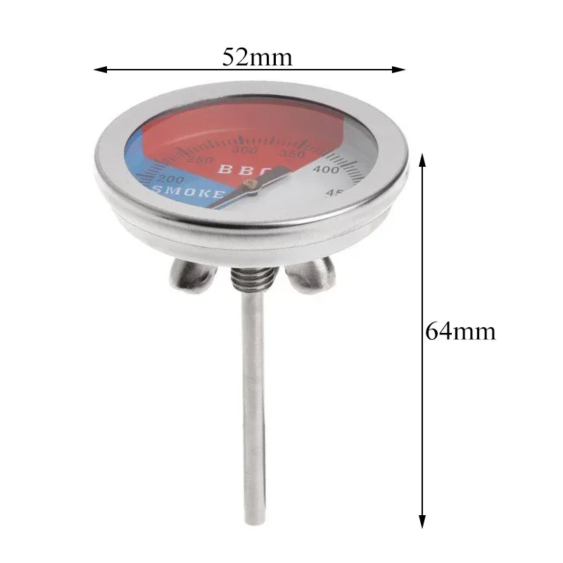 0-550 Celsius Smoker Gauge Grill Cooking Grill BBQ Smoking Thermometer Selling Barbecue Smoking Thermostat Thermometer Gauge