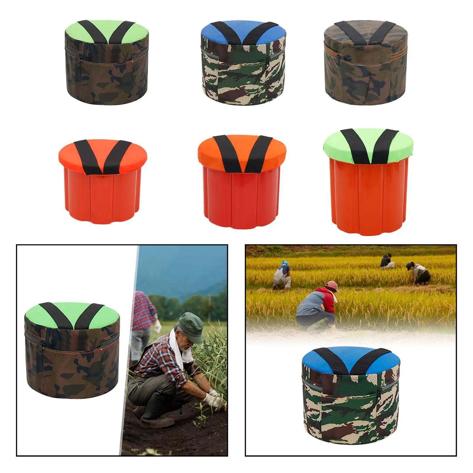 Wearable Gardening Stool Portable Lightweight Camping Stool Farmers Chair