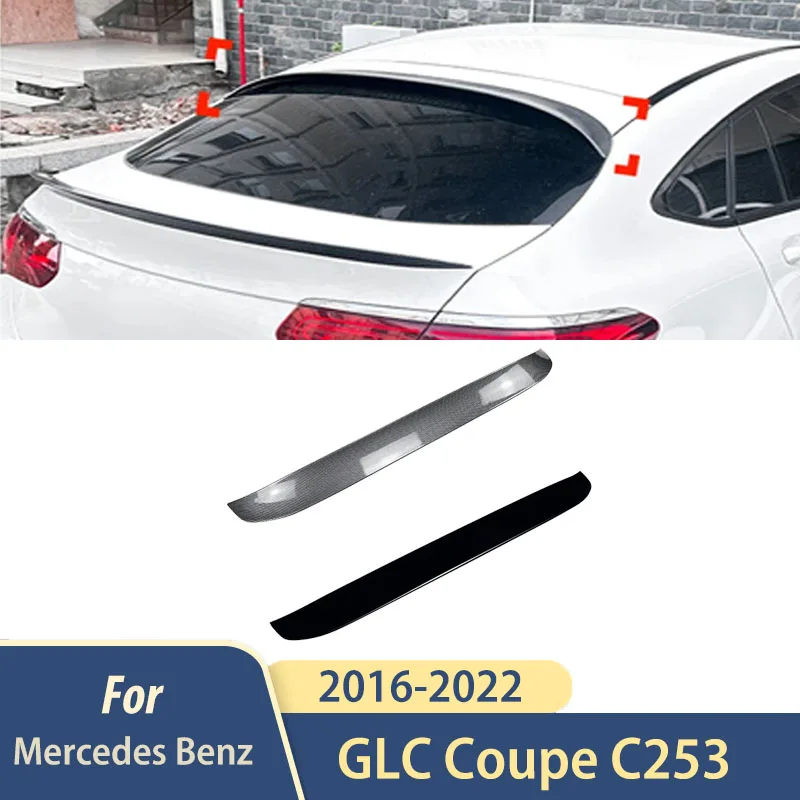 

For Mercedes Benz GLC Coupe C253 2016 To 2022 Rear Roof Spoiler Wing Body Kits AMG Rear Roof Spoiler Lip Trim Exterior Parts