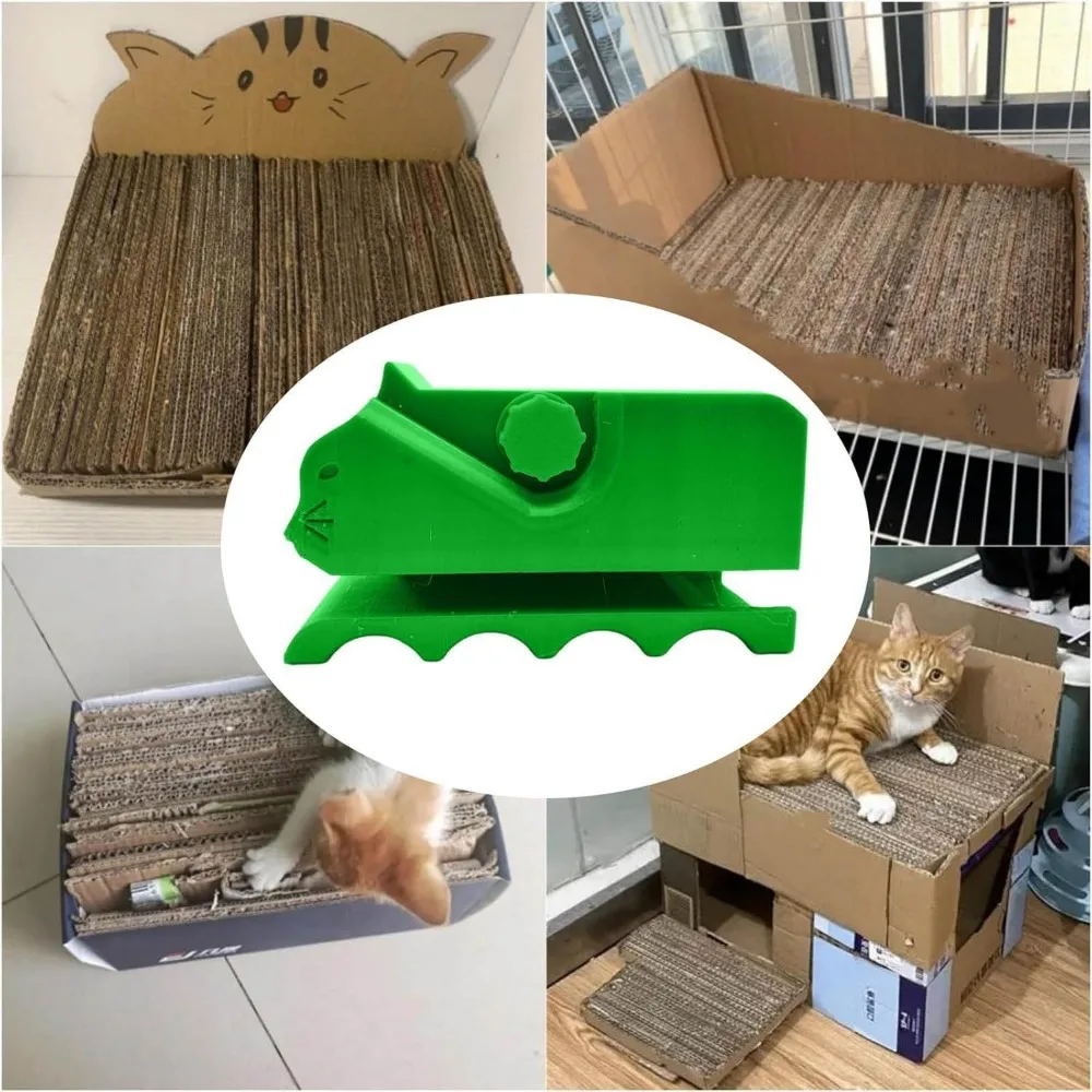 3D Printed Cardboard Cutter for New Cat Scratcher  Precise Efficient DIY Accesorios Para Gatos