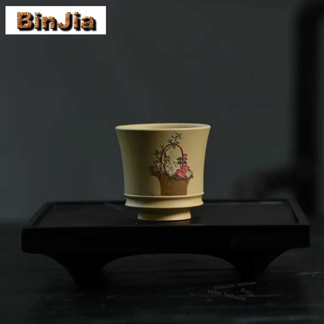 

Чайная чашка из исинской глины цзыша, 130 мл, расписная, для дзен-ча, индивидуальная, для дегустации чая, для медитации, чаша чазан, мастер-чаша, китайский чайный набор