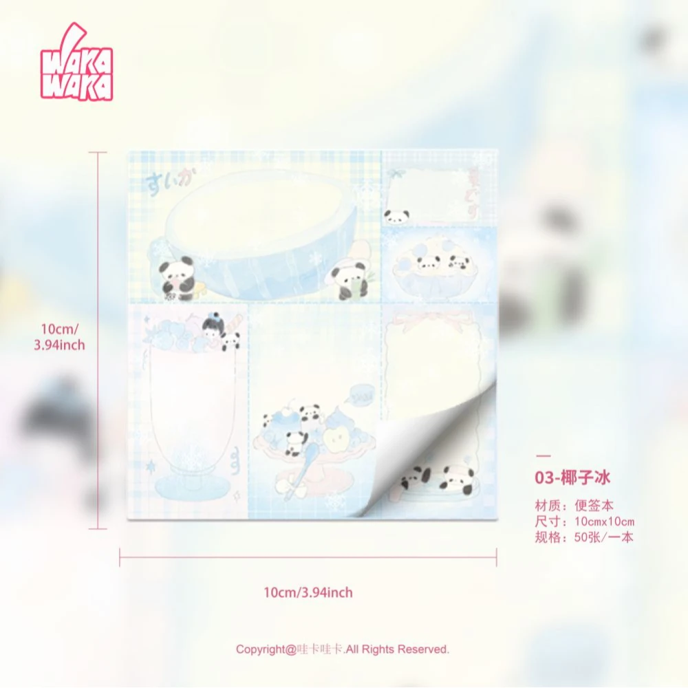 WAKAWAKA Patchwork Memo Pad Set Kawaii Scrapbook Stationery Material To Do List Journal Planner Diy Arts Crafts Album
