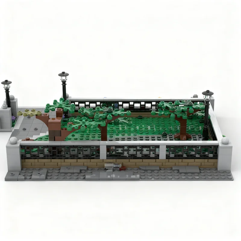 704-teiliges MOC Superhelden Marvelled New York Central Park Modellbausatz Architektur Weihnachtsgeschenkidee Bildung