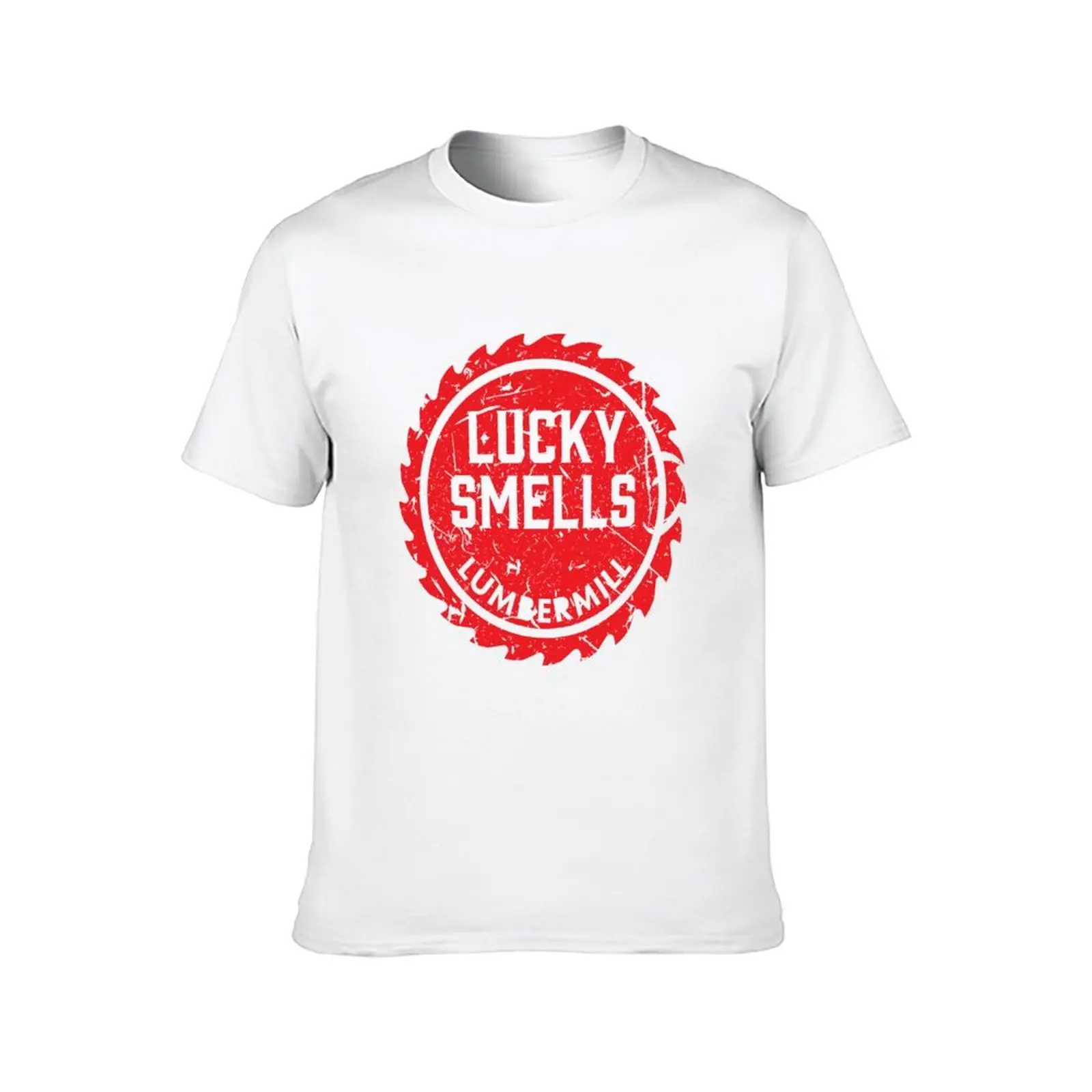 Lucky Smells Lumbermill Red (A series of Unfortunate events) T-Shirt man t shirt summer t shirts for man graphic funny T-Shirt