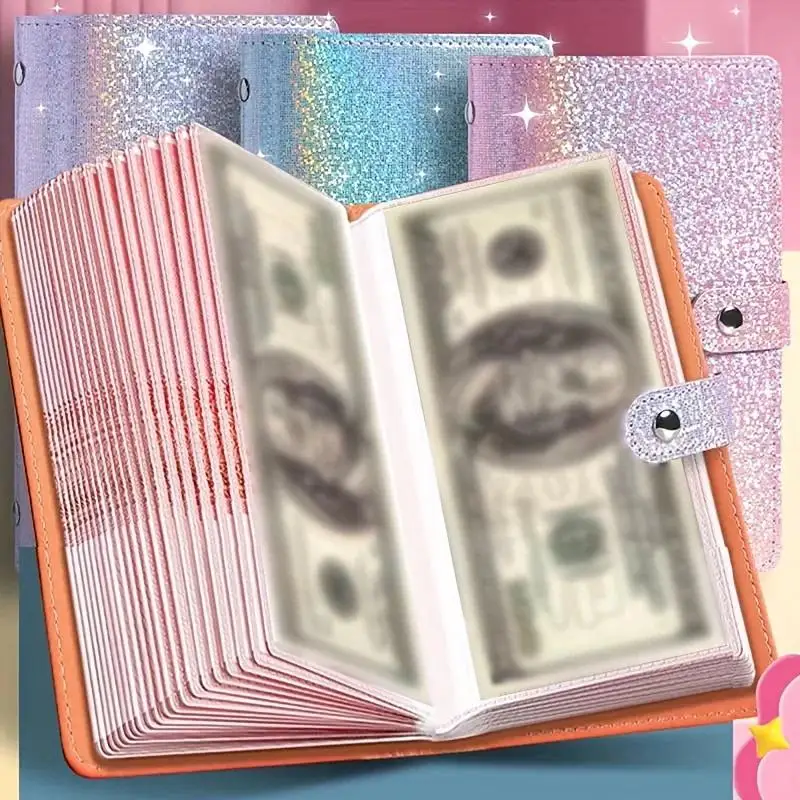 

Portable Budget Planner Binder Soft Leather Cash Envelope Wallet A6 Binder Pockets Money Organizer For Budgeting