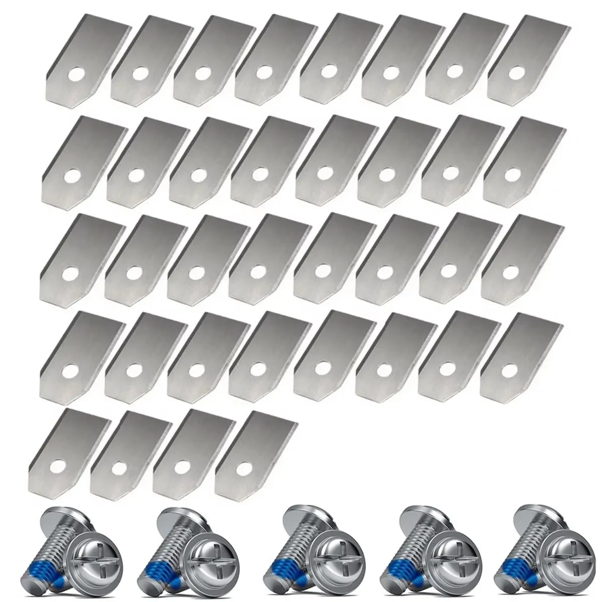 AT43-72PC Lawn Mower Cutting Blades Set Stainless Steel Trimmer Blade Compatible With For ECOVACS Cutter Blades Replacement A