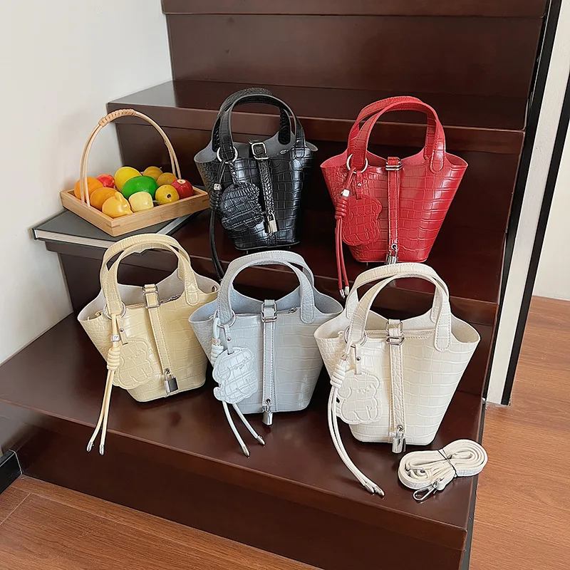 

2025 New Bucket Bag for Women, Genuine Leather Large Capacity Multi-way Tote Purse, Vintage Chic Crossbody Shoulder Bag